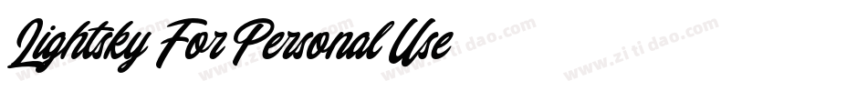 Lightsky For Personal Use字体转换